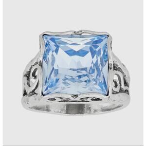 Silpada 'cooling Effects' Sterling Silver Blue Crystal Ring